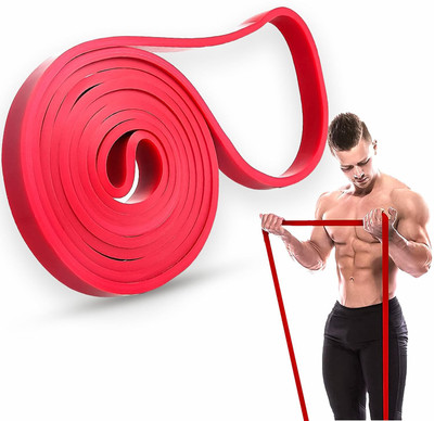 Khargadham Natural Rubber Resistance Band For Exercise & Stretching Bands For Home Exercise Resistance Band(Red, Pack of 1)
