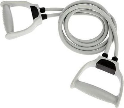 TensionX Double Toning Tube Exerciser with D Handle Resistance Tube (GREY) Resistance Tube(Grey)