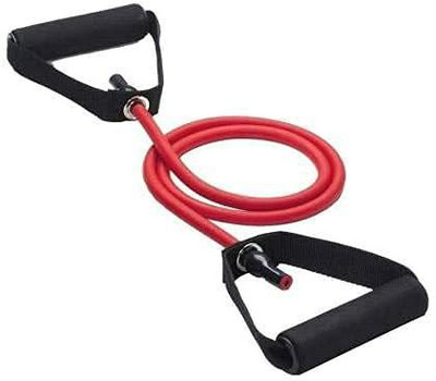 Ample Wings Professional Resistance Bands | Single Toning Tube with Adjustable Resistance Tube(Red)