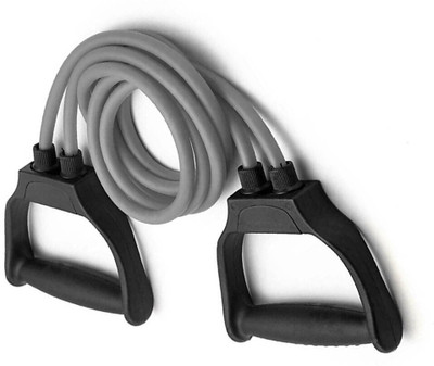 NEWSHARK Double Toning Resistance Tube Exercise Band for Stretching, Full Body Workout Resistance Tube(Gray)