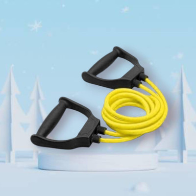 Aoriyon LKD-S8A Toning Tube Elastic Rubber Exercise (BLACK YELLOW) Resistance Tube(Yellow)