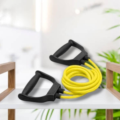 SRD LKS-R Double Toning tube with Handles15 kg(BLACK YELLOW) Resistance Tube(Yellow)
