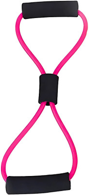 AMETHYST SKY Stretch & Tone Resistance Band Pink – Figure 8 Fitness Tool Resistance Tube(Pink)