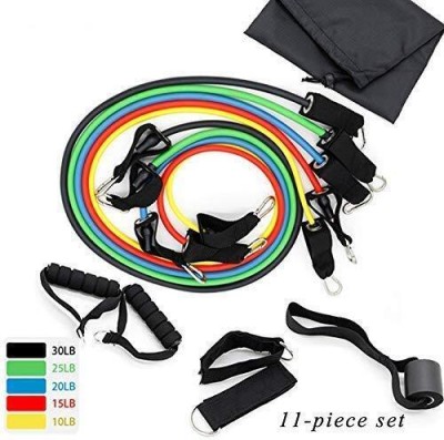 Dfasion Gym Rope Set Home Gym Combo Home Gym Combo 21 Resistance Tube(Multicolor)