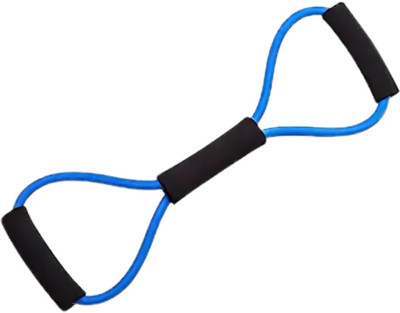 KITRON Pink Figure 8 Resistance Band with Foam Handles for Full Body Workout Resistance Tube(Blue)