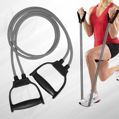 NEWSHARK Double Toning Tube Grey Stretching Tube Resistance Tube(Grey)