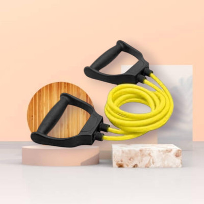 Aoriyon Y20EJ-X training tube home workout muscle(BLACK YELLOW) Resistance Tube(Yellow)