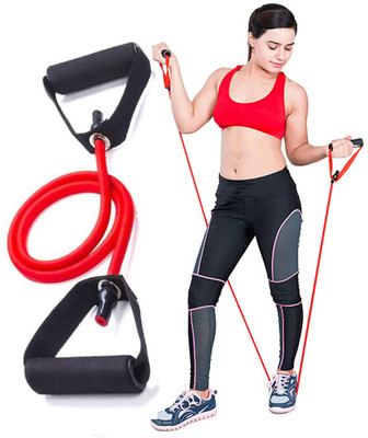 FFive Premium Quality Toning Tube with Foam Handles for Men & Women | Resistance Band Resistance Tube(Multicolor)