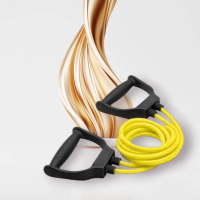Aoriyon JH-S8HX elasticity toning rope gym home (BLACK YELLOW) Resistance Tube(Yellow)