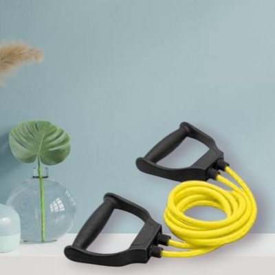 SRD JD5-G Handles, Portable Toning Tubes (BLACK YELLOW) Resistance Tube(Yellow)