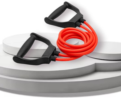 SRD JQ-5JD Double Toning Tube-10 kg-Medium(BLACK RED)ube (BLACK RED) Resistance Tube(Mulicolour)