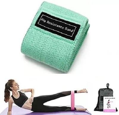 Fitcozi Fabric Resistance Loop Hip Band for Hip, Legs, Stretching, Toning Workout Resistance Tube(Green)