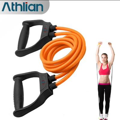 Athlian Premium Toning Tube - High-Durability for Full-Body Workouts Resistance Tube(Orange)