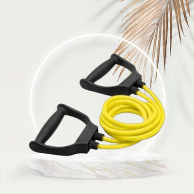 SRD I0W-HD toning tube Elastic Resistance Fitness (BLACK YELLOW) Resistance Tube(Yellow)