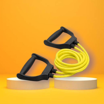 Aoriyon GF-N elasticity toning rope gym home (BLACK YELLOW) Resistance Tube(Yellow)