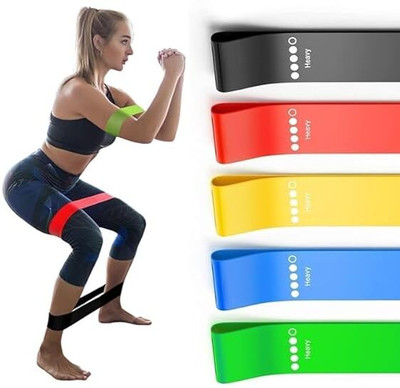 ALLFIT Resistance Bands Mini Loop Perfect for Toning Resistance Tube(Multicolor)