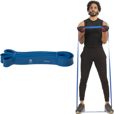 BURNLAB Pull up Assist Band (Medium) Resistance Tube(Blue)