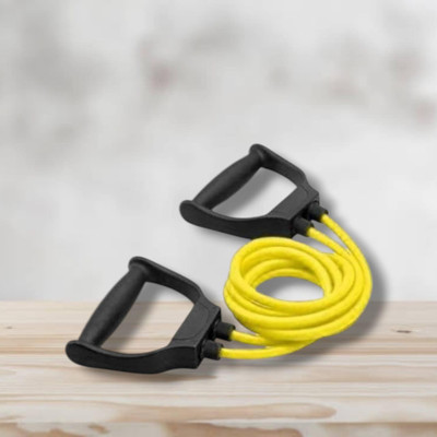 SRD ID-RF Double Toning tube with Handles15 kg(BLACK YELLOW) Resistance Tube(Yellow)
