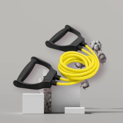 SRD JD-DIO Double Toning Exercise Resistance Tube (BLACK YELLOW) Resistance Tube(Yellow)