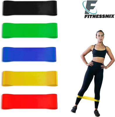 JKIHO Resistance Loops Bands Set of 5-Premium Exercise Fitness Band Resistance Tube(Multicolor)