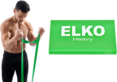 ELKO Yoga/Exercise Resistance Band for Exercise & Stretching for Men & Women Resistance Tube(Green)