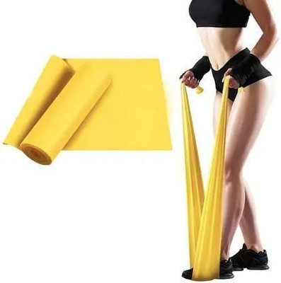 KIYO INTERNATIONAL Yoga Band Resistance Exercise Band – Latex-Free Theraband Tube for Full Body Resistance Tube(Yellow)