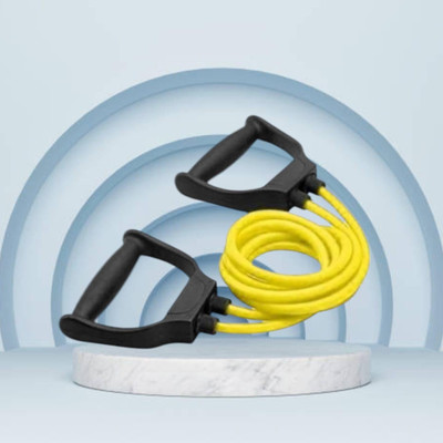 SRD JH-S8S Toning Tube Elastic Rubber Fitness (BLACK YELLOW) Resistance Tube(Yellow)