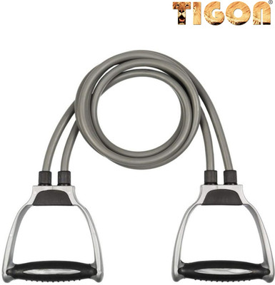 Oddish Double Resistance Toning Tube Exerciser D Handle Resistance Tube Resistance Tube(Grey)