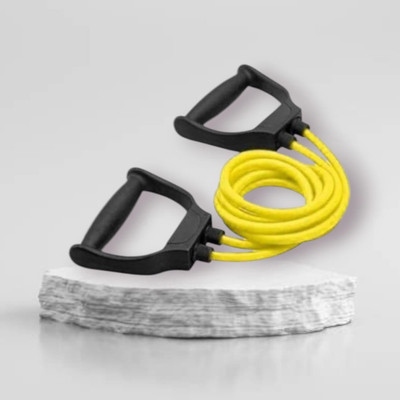 SRD JA-4U training tube home workout muscle(BLACK YELLOW) Resistance Tube(Yellow)
