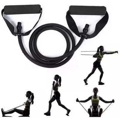 Fitcozi Resistance Bands Gym Exercise Tubes Heavy Stretch for Yoga Resistance Tube(Black)