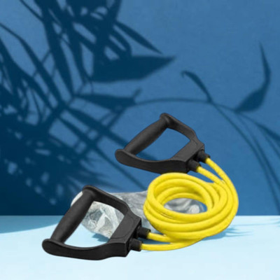 SRD HG-S8S elasticity toning rope gym home (BLACK YELLOW) Resistance Tube(Yellow)