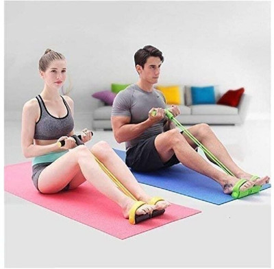 Nandjiya Rubber Pull Rope Exerciser Toning Tube Resistance Tube(Multicolor)