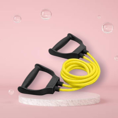 Aoriyon N970-SJ Toning Tube Elastic Rubber Exercise (BLACK YELLOW) Resistance Tube(Yellow)