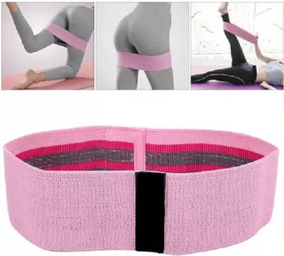 Fitcozi Hip Band Anti Slip Hip Exercise Workout Band for Men Women Resistance Tube(Pink)