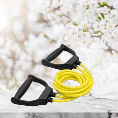 Aoriyon HUG-S7F elasticity toning rope gym home (BLACK YELLOW) Resistance Tube(Yellow)