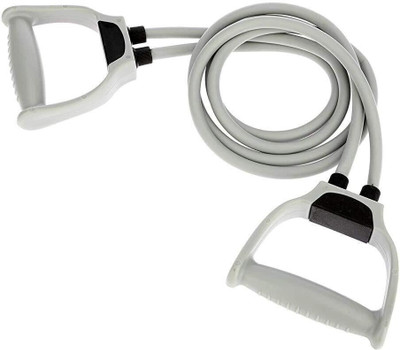 NEWSHARK Double Toning Resistance Tube Heavy Quality for Stretching, Full Body Workout Resistance Tube(Grey, Black)