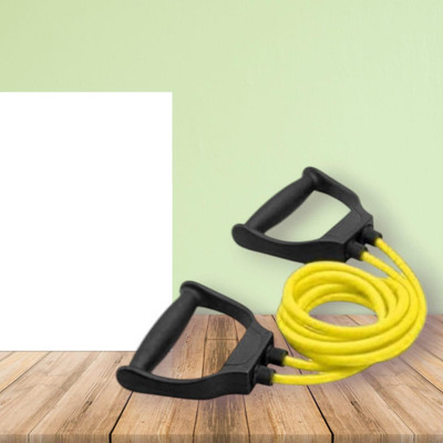 SRD IHD8-DG toning tube Elastic Resistance Fitness (BLACK YELLOW) Resistance Tube(Yellow)