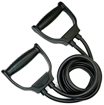 KITRON PowerBand Professional Resistance Tube with Non-Slip Grip for Full Body Training Resistance Tube(Black)