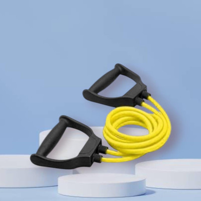 SRD HGS-SY Toning Tube Elastic Rubber Fitness (BLACK YELLOW) Resistance Tube(Yellow)