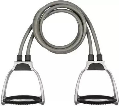 ResiForce Pull Rope Rubber Band Double Resistance Tube For Workout Exercise Resistance Tube(Grey, Black)