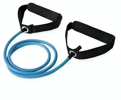 HEALTHTREK Single Toning Tube (20 LBS) for Fitness and Rehabilitation Exercises Resistance Tube(Blue)