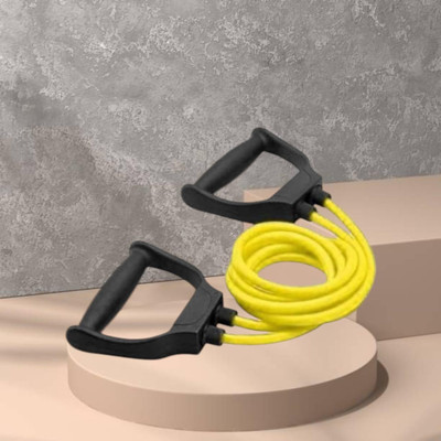 Aoriyon HS-DQ Double Toning tube with Handles15 kg(BLACK YELLOW) Resistance Tube(Yellow)