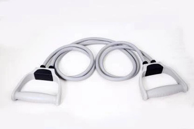 ResiTech Double Resistance Bands Toning Tube Exerciser with D Handle (Multicolor) Resistance Tube(Multicolor)