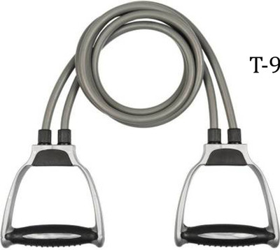 Avomaa Pull Rope Double Stretching Tube Latex Fitness Band Toning Tube@764 Resistance Tube(Grey)