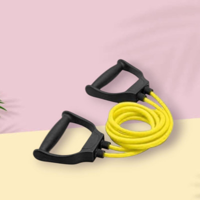 SRD GUS-8UD Toning Tube Elastic Rubber Exercise (BLACK YELLOW) Resistance Tube(Yellow)