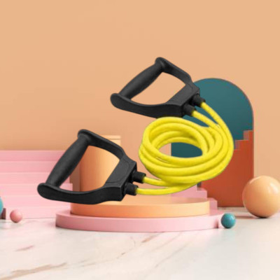 Aoriyon JHI-SU Toning Tube Exercise Workout (BLACK YELLOW) Resistance Tube(Yellow)