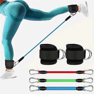 GJSHOP Ankle Strap for Resistance Bands,Legs Resistance Bands with Ankle Strap Resistance Tube(Multicolor)