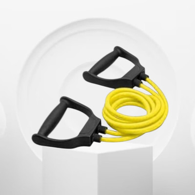 Aoriyon XU-DY7D Double Toning Resistance Tube Elastic(BLACK YELLOW) Resistance Tube(Yellow)