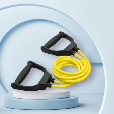 Aoriyon KD7-SR Handles, Portable Toning Tubes (BLACK YELLOW) Resistance Tube(Yellow)