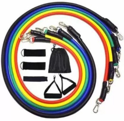 ALORNOR 11 Pcs Exercise Bands for Physical Therapy,Fitness and Stretching Training-G11 Resistance Tube(Multicolor)